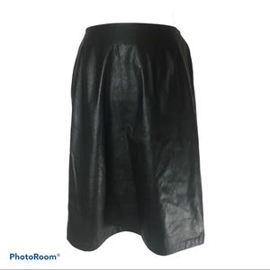 Vintage Avon Black Vegan Leather Skirt Sz 12